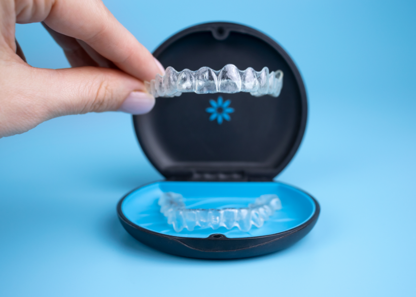 Invisalign clear aligner in case